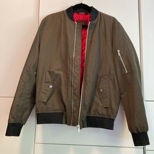 Military Green Bomber Jacket